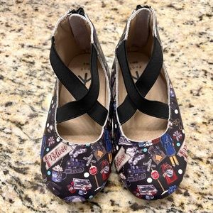 Chicken Foot Ballet Flat Cross Strap Flats Toddler Girls Size 9